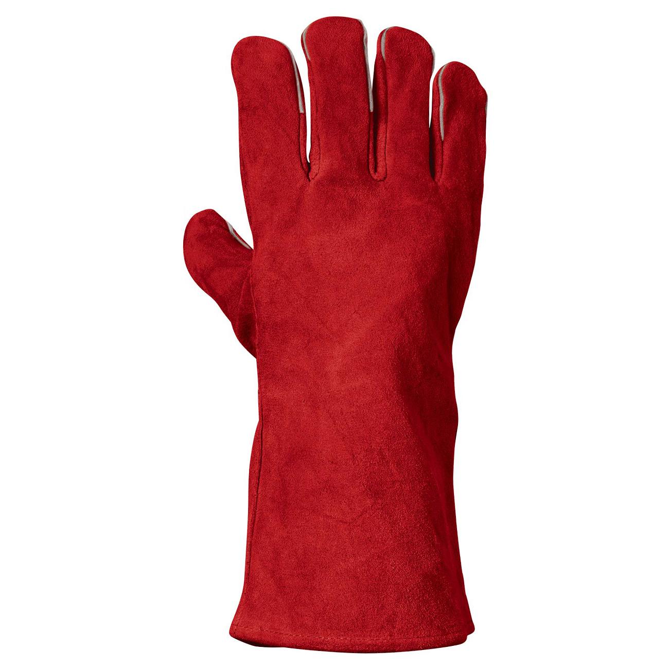 Guante Soldador Rojo con Forro