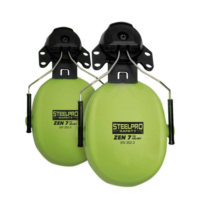 fono zen 7 Protector Auditivo Adosable a Casco Steelpro® ZEN 7 Verde Flúor (SNR 29 dB / NRR 24 dB / Registro ISP)