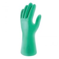 Guante de Nitrilo Antiquímico Flocado Verde Activex® (33 cm / Espesor 0,38 mm / Palma Texturizada / Registro ISP)
