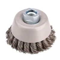a8031100 Cepillo / Grata Copa Cónica de Acero Trenzado Hela 3" Rosca M14 (SKU C-31-Z-50)