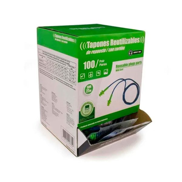 caja tapon TAPÓN AUDITIVO EP T06 REUTILIZABLE STEELPRO (CAJA 100UN)
