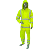 Traje Impermeable para Lluvia Amarillo con Cintas Reflectantes Atox