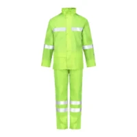 Traje Impermeable para Lluvia Amarillo Flúor con Cintas Reflectantes Activex
