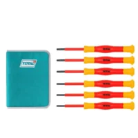 Kit Juego Destornilladores de Precisión Aislados 6 Pcs. Total® THTPSD0601