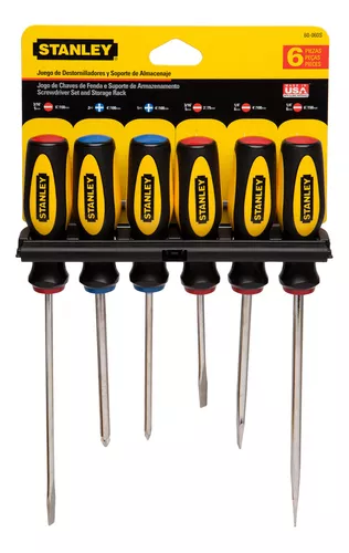 Juego 6 Destornilladores Con Soporte Stanley