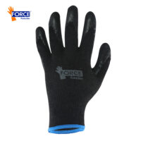 Guante Force Multiprotec-Flex L-1900 Palma de Látex Negro Talla 9 (L)
