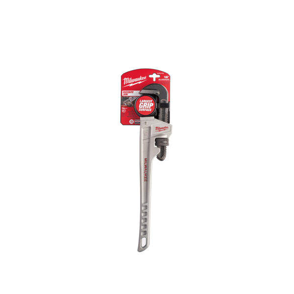 Llave para Tubos / Stillson de Aluminio Milwaukee 18" (450 mm) Capacidad 2-1/2" (48-22-7218)
