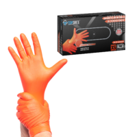 49d9b923-18be-404a-bd23-a8c56f90045b.png Guante de Nitrilo Desechable High Heavy Duty TopSafe Naranjo 8,0 g (Texturizado Diamantado / Caja x 50 Unidades)