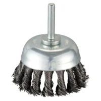 Grata / Cepillo Copa Cónica de Acero Trenzado Makita 63 mm (2-1/2") con Vástago de 1/4" / 6 mm (D-73798)